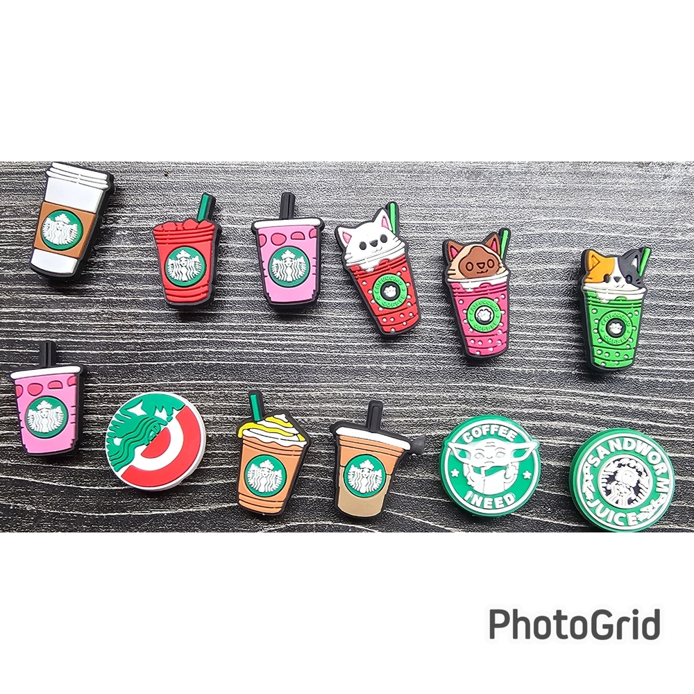 Starbucks Drink and Logo Shoe Charms Set